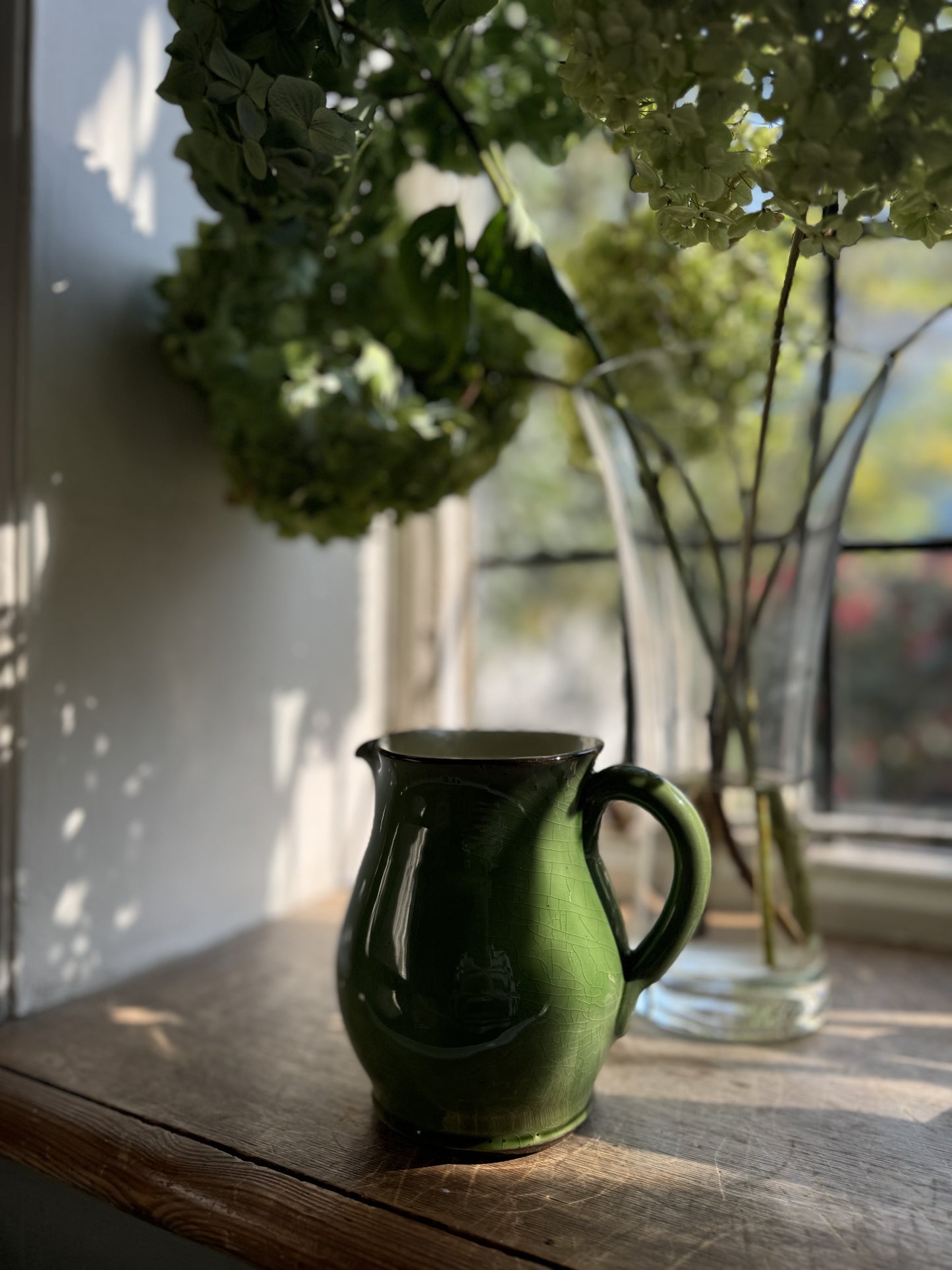 Green glazed jug