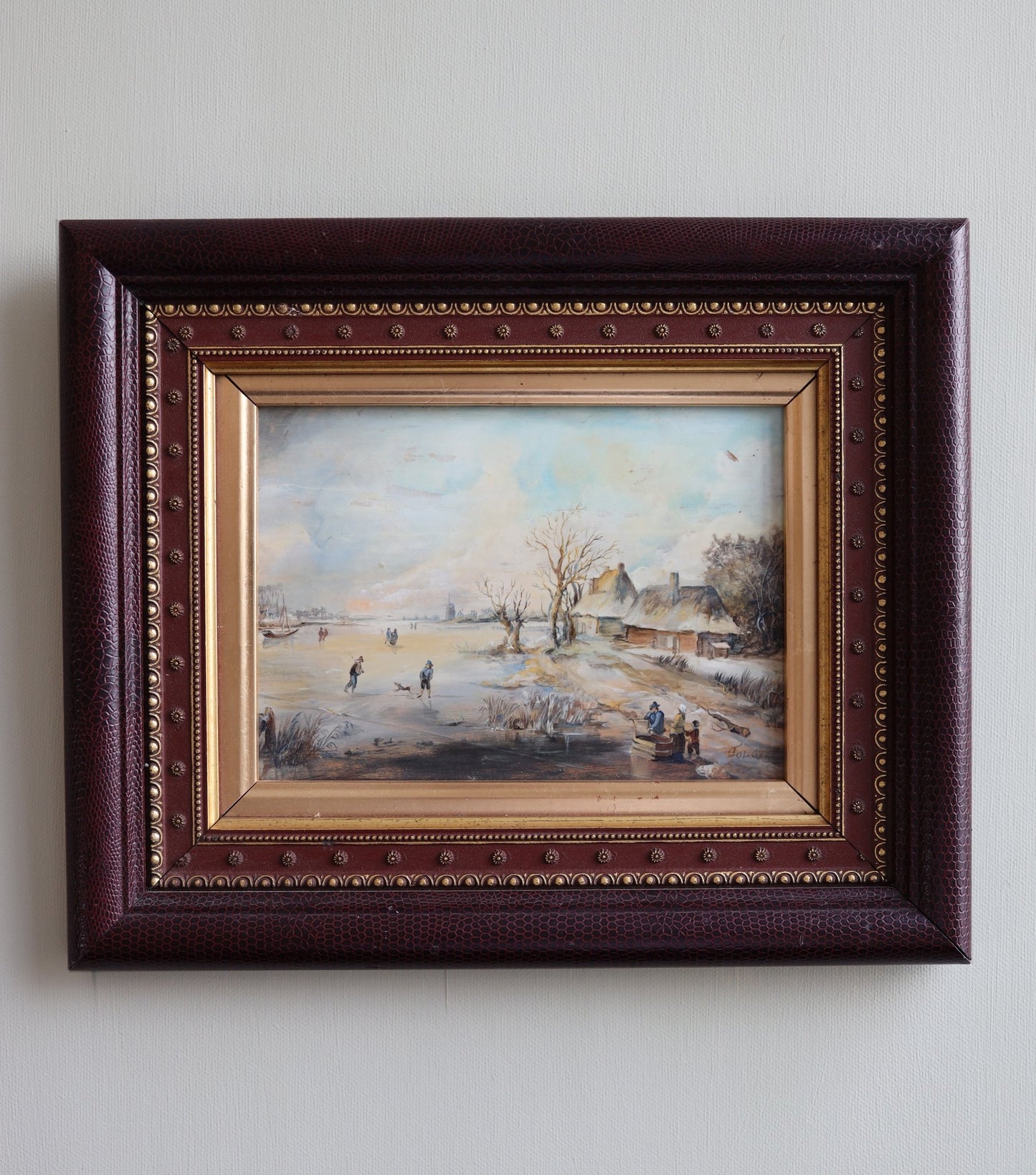 A winter landscape, Dutch style - Painting - Clementine Parker