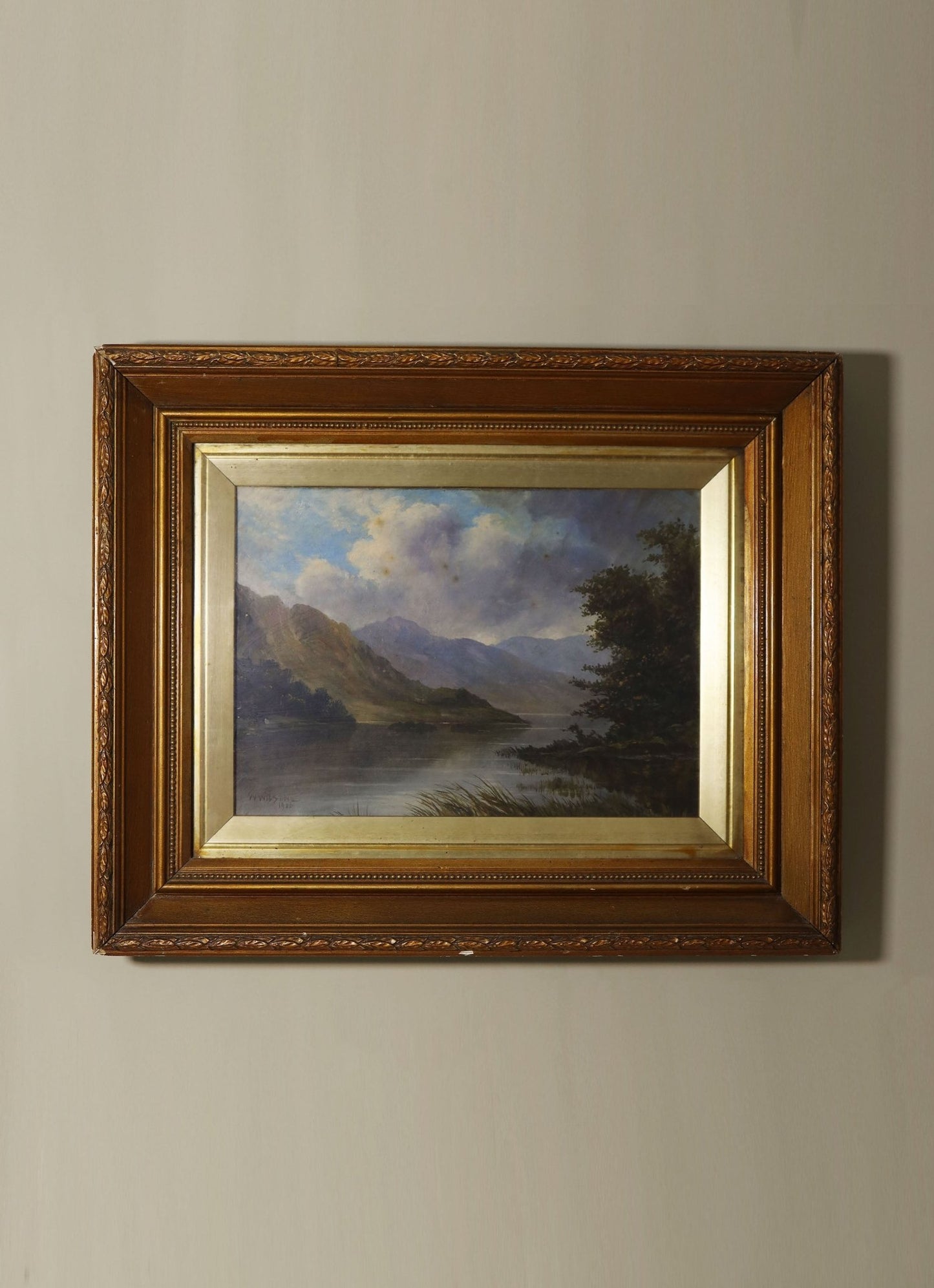 Oil painting of a Scottish loch. - Painting - Clementine Parker