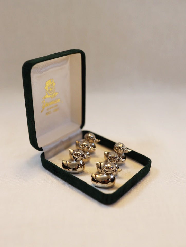 Six Silver Card Place Holders - Clementine Parker