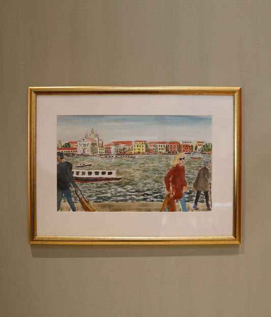 A watercolour depicting a Venetian seascape - Clementine Parker