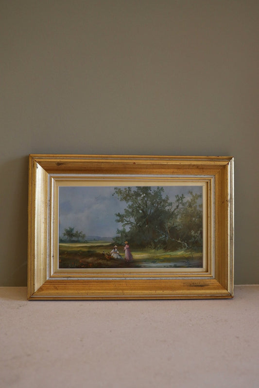 A woodland scene in oil - Painting - Clementine Parker