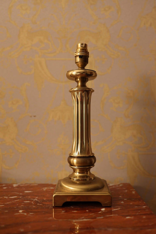 Gold fluted lamp base - Lamps - Clementine Parker